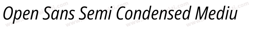 Open Sans Semi Condensed Medium字体转换